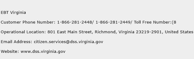 Ebt Virginia Number Ebt Virginia Customer Service Phone Number Ebt