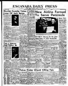 Escanaba Daily Press Archives Nov 21 1966 P 1