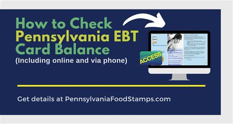 Essential Facts Ebt Balance Checking For Pennsylvania Residents