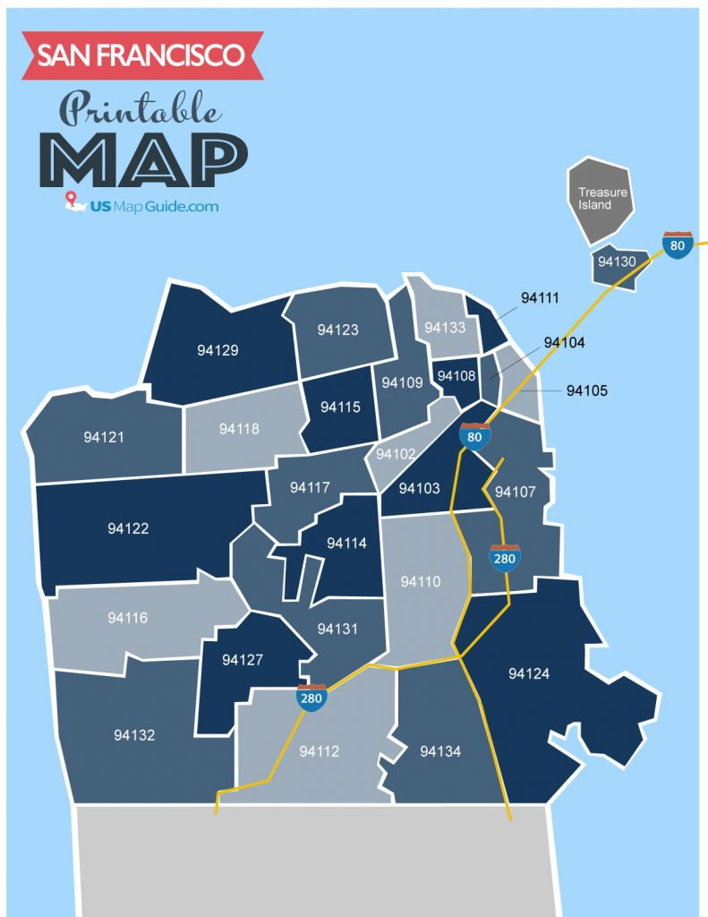 Exploring San Francisco With The Sf Zip Code Map Map Of Europe