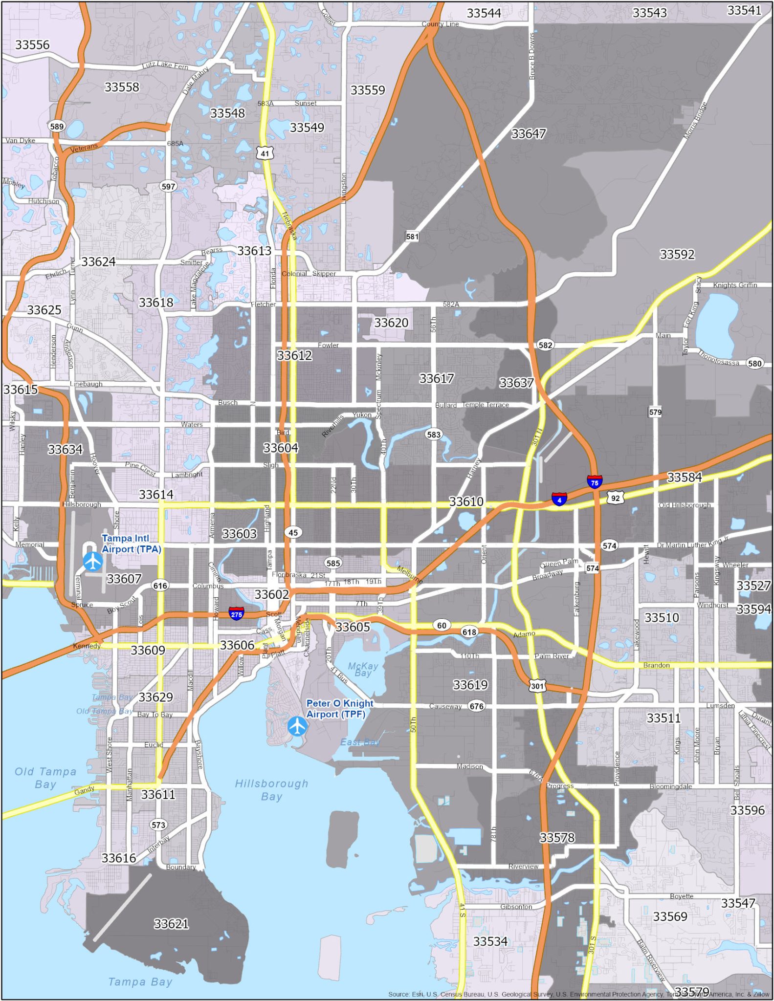 Exploring Tampa Zip Code Map A Comprehensive Guide Map Of The Usa