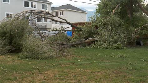 Explosions Flying Trampolines Rain Down During Springville Storms