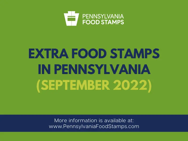 Extra Food Stamps For Pennsylvania September 2022 Pennsylvania Food