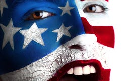 Face Paint American Flag Stock Photo Image Of Expression 2871042