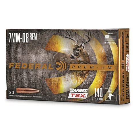 Federal Premium Barnes Tsx 7Mm 08 Rem Triple Shock X Hp 140 Grain