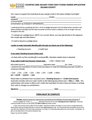 Fillable Online Foodbankccs Solano County Form Food Bank Of Contra