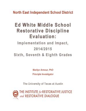 Fillable Online Irjrd Ed White Middle School Restorative Discipline