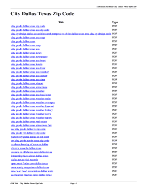 Fillable Online Newsmagz City Dallas Texas Zip Code City Dallas Texas