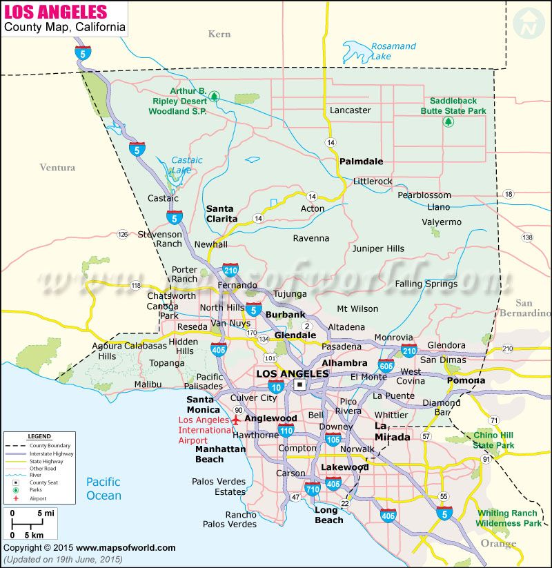 Flag Map Of Los Angeles County California Seal Of Los Angeles County