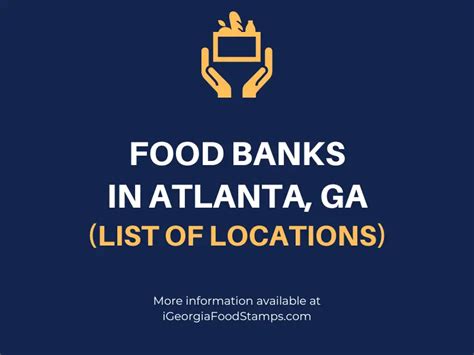 Food Banks In Atlanta 55 Locations Georgia Food Stamps Help