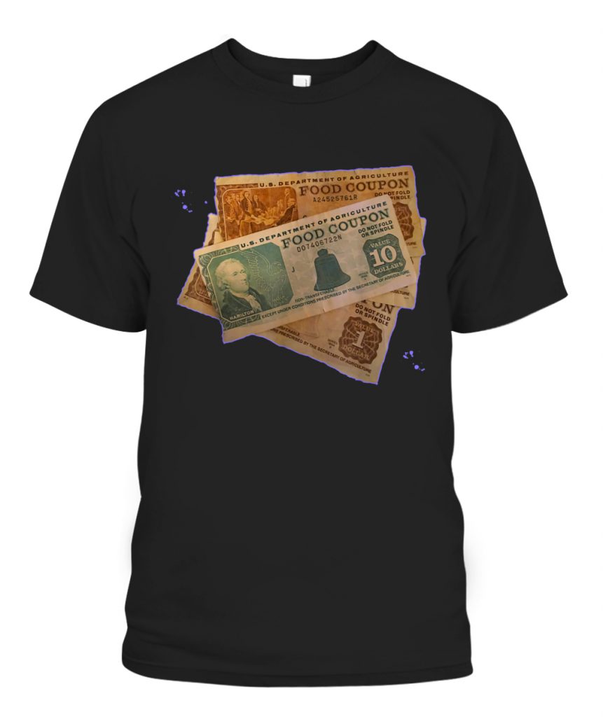 Food Stamp Funny Gangster Foodstamps Graffiti Tees 90S T Shirt Ellie