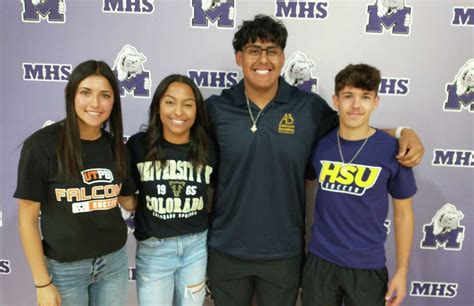 Four Midland High Athletes Sign To Continue Careers In College