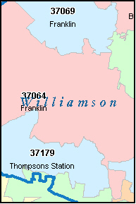 Franklin Tn Zip Code Map