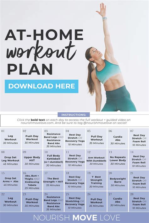 Free Printable Workout Routines Each Full Body Workout Plan Features