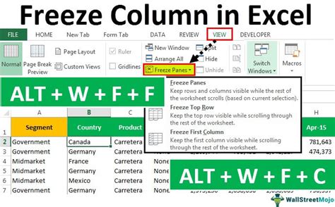 Freeze Columns In Excel Examples On How To Freeze Columns In Excel