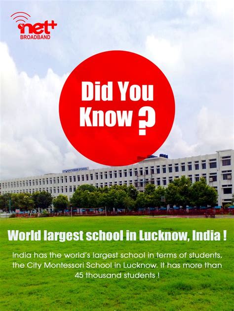 Fridayfacts Didyouknow World Largest School In Lucknow India