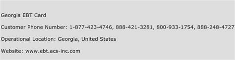 Georgia Ebt Card Contact Number Georgia Ebt Card Customer Service