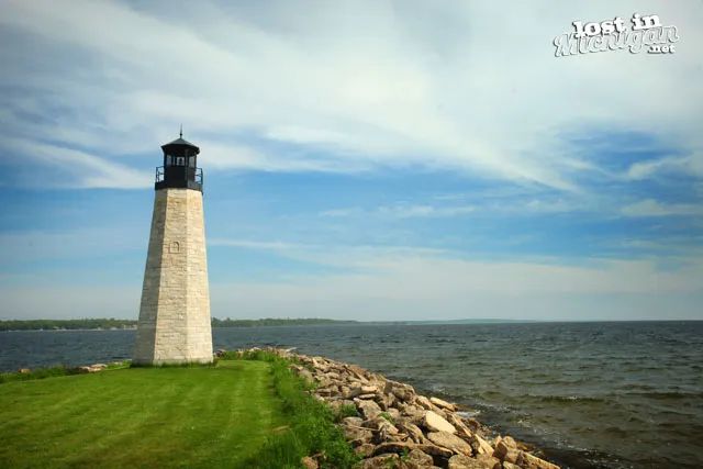 Gladstone Lighthouse Stock Photo Image Of Michigan Morning 72040066