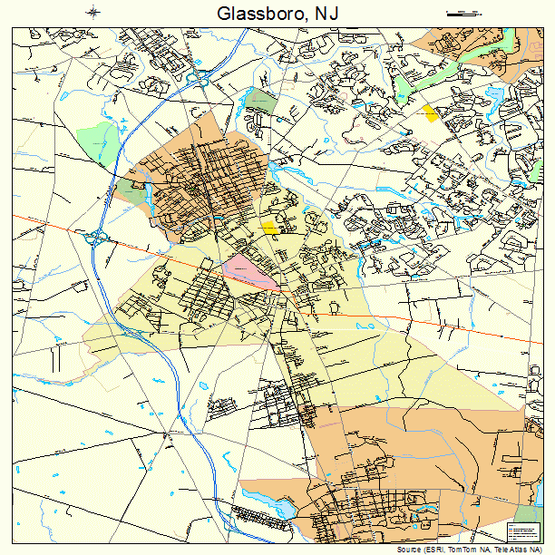 Glassboro New Jersey Street Map 3426340