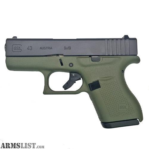 Glock 43 G43 Single Stack Slim Line Sub Compact 9Mm Pistol For