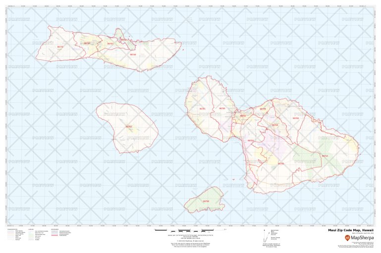 Hawaii Zip Code Map