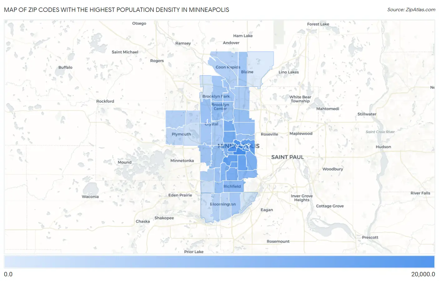 Highest Population Density In Minneapolis By Zip Code In 2025 Zip Atlas