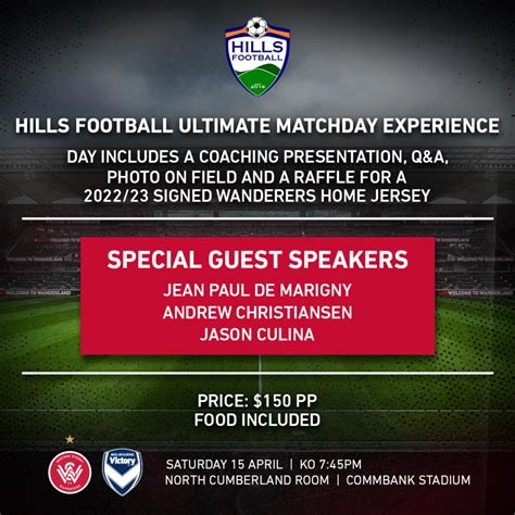 Hills Football And Wsw Ultimate Matchday Experience Hills Football