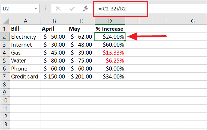 How To Calculate Percent Change In Excel Formula All Things How