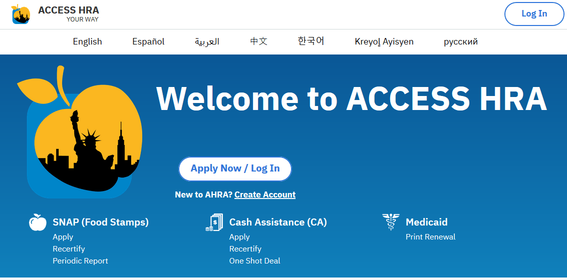 How To Create Access Hra Account Ny Snap Ebt