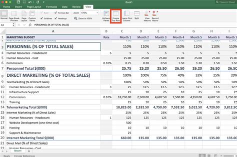 How To Freeze Column And Row Headings In Excel