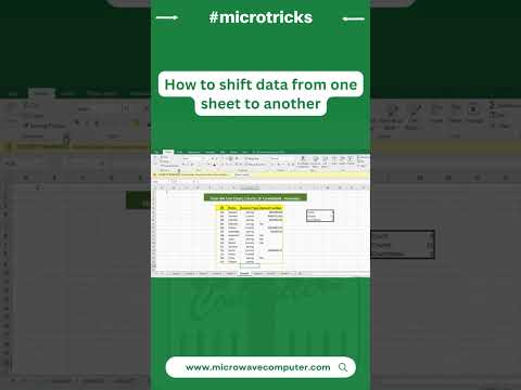 How To Shift Data From One Sheet To Another Excel Tricks And Tips