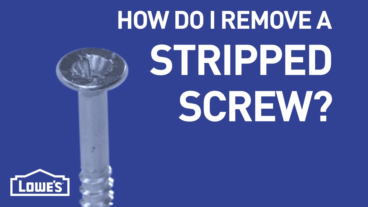 How To Unscrew A Tight Screw Easily Stripped Screw Out Youtube