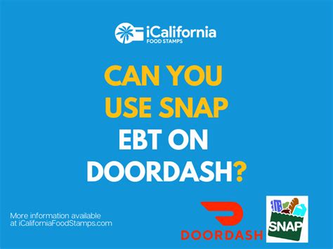 How To Use Ebt On Doordash California Food Stamps Help