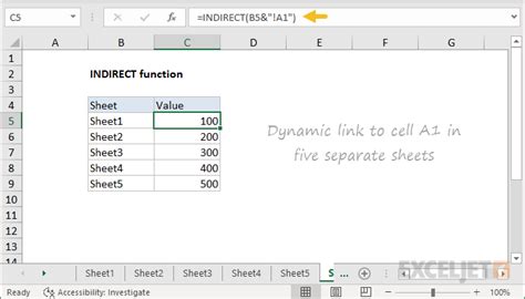 How To Use The Excel Indirect Function Exceljet