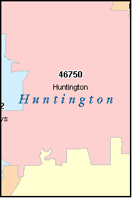 Huntington In Zip Code Huntington County In Zip Code Maps