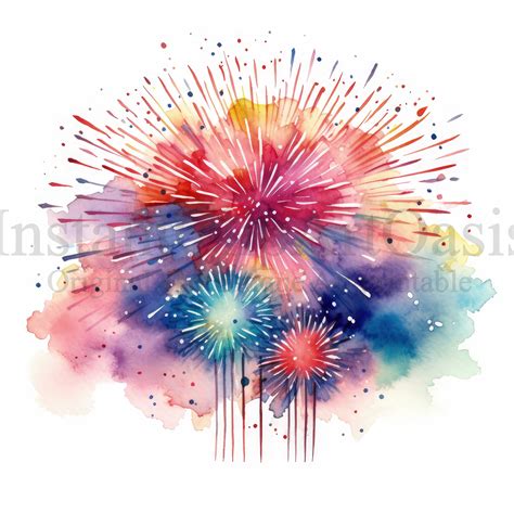 Hunts Point Fireworks Clipart