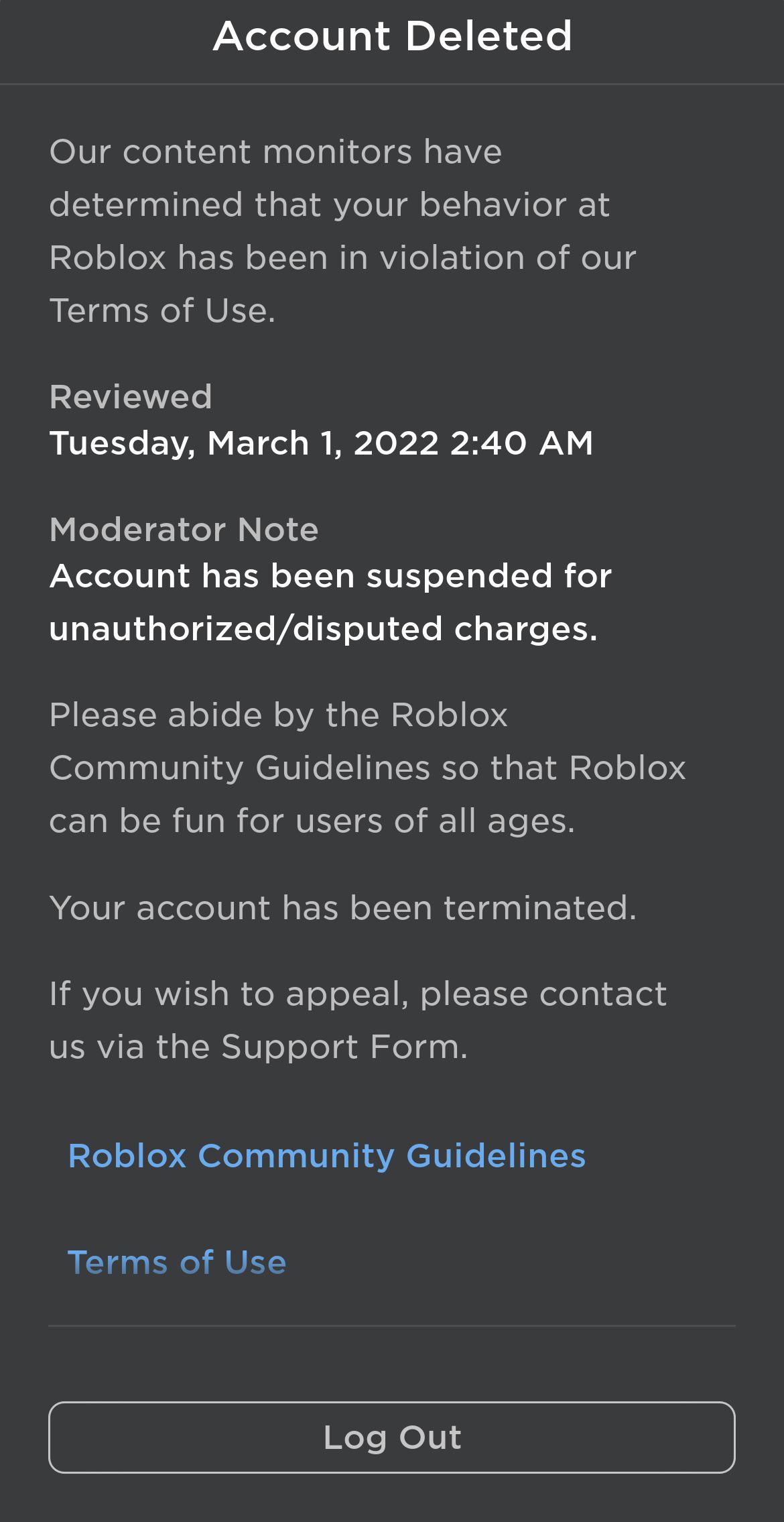 I Got Banned For Unauthorized Charges And It S My Fault I Want To Pay