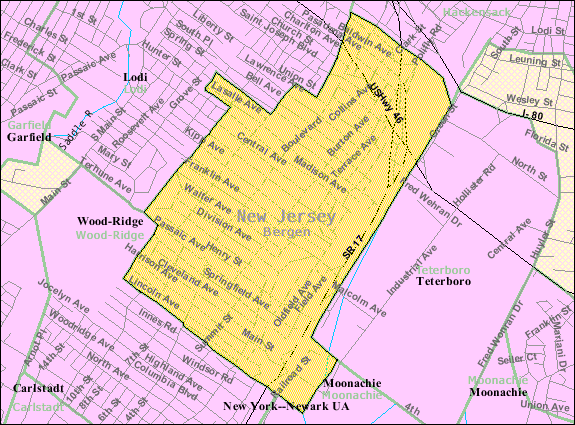 Image Census Bureau Map Of Hasbrouck Heights New Jersey