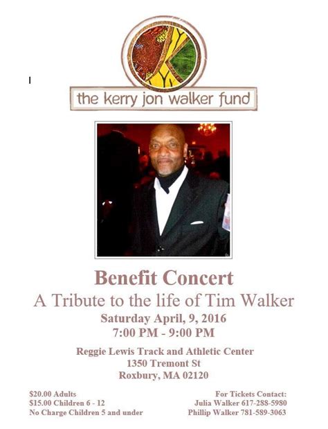 Kerry Jon Walker Fund Benefit To Be Held At Reggie Lewis Center West