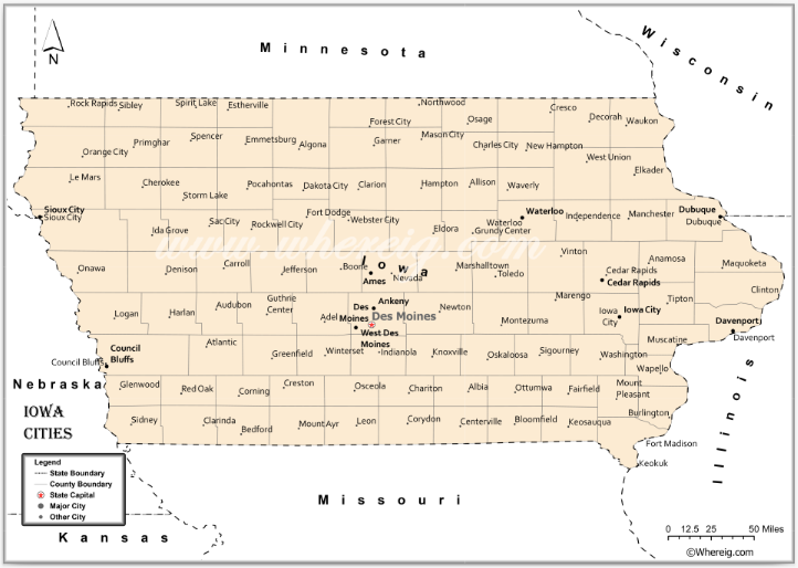 Largest Cities In Iowa