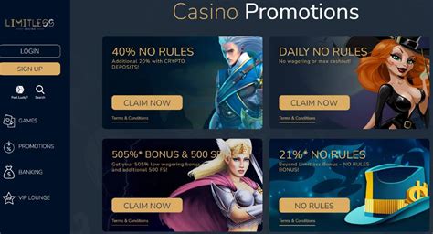 Limitless Casino Review 2023 - 505% Bonus + 500 Free Spins