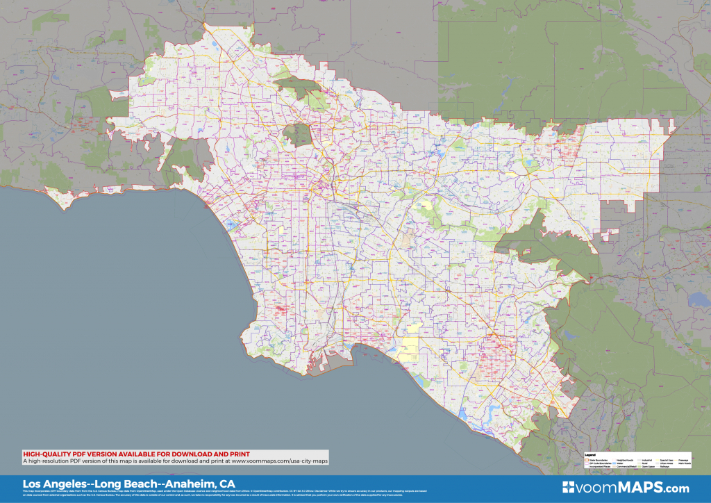 Los Angeles Zip Code Map Printable Printable Maps