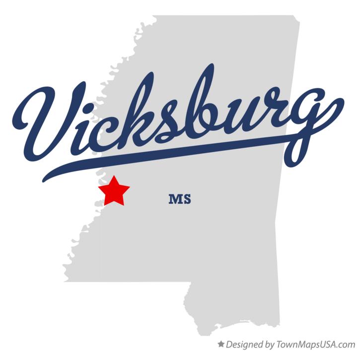 Map Image Of Vicksburg Mississippi Stock Image Image Of Shows