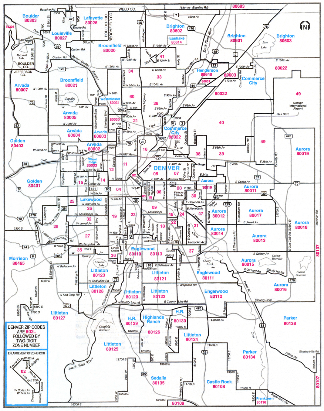 Map Of Denver Zip Codes Wisconsin Map