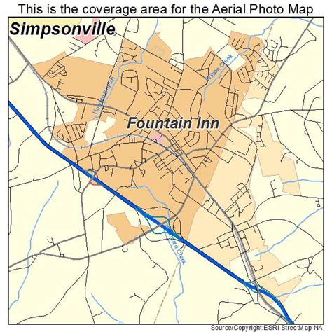 Map Of Fountain Inn Sc South Carolina