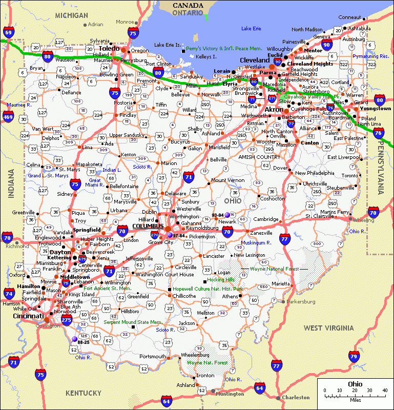 Map Of Ohio Cities