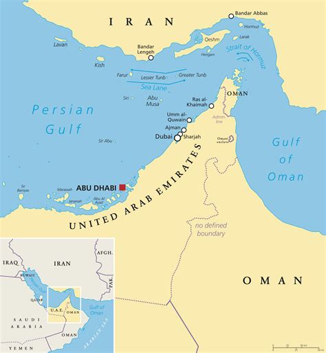 Map Of Strait Of Hormuz - Hebrew Jpost