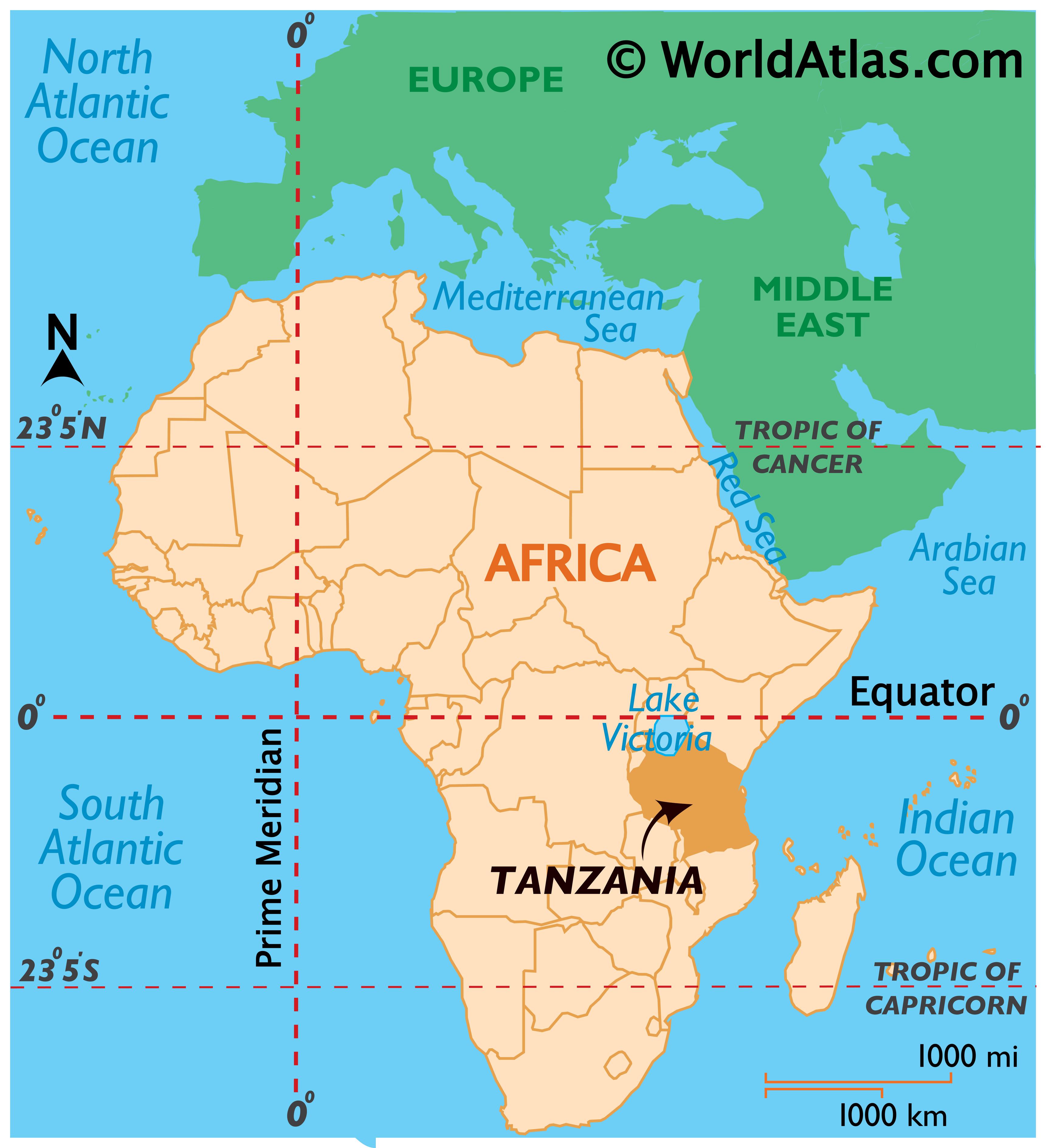 Mapas De Tanzania Atlas Del Mundo