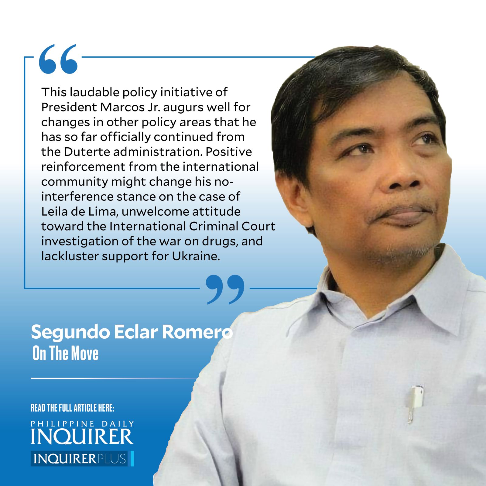 Marcos Jr S Bold Edca Move Inquirer Opinion