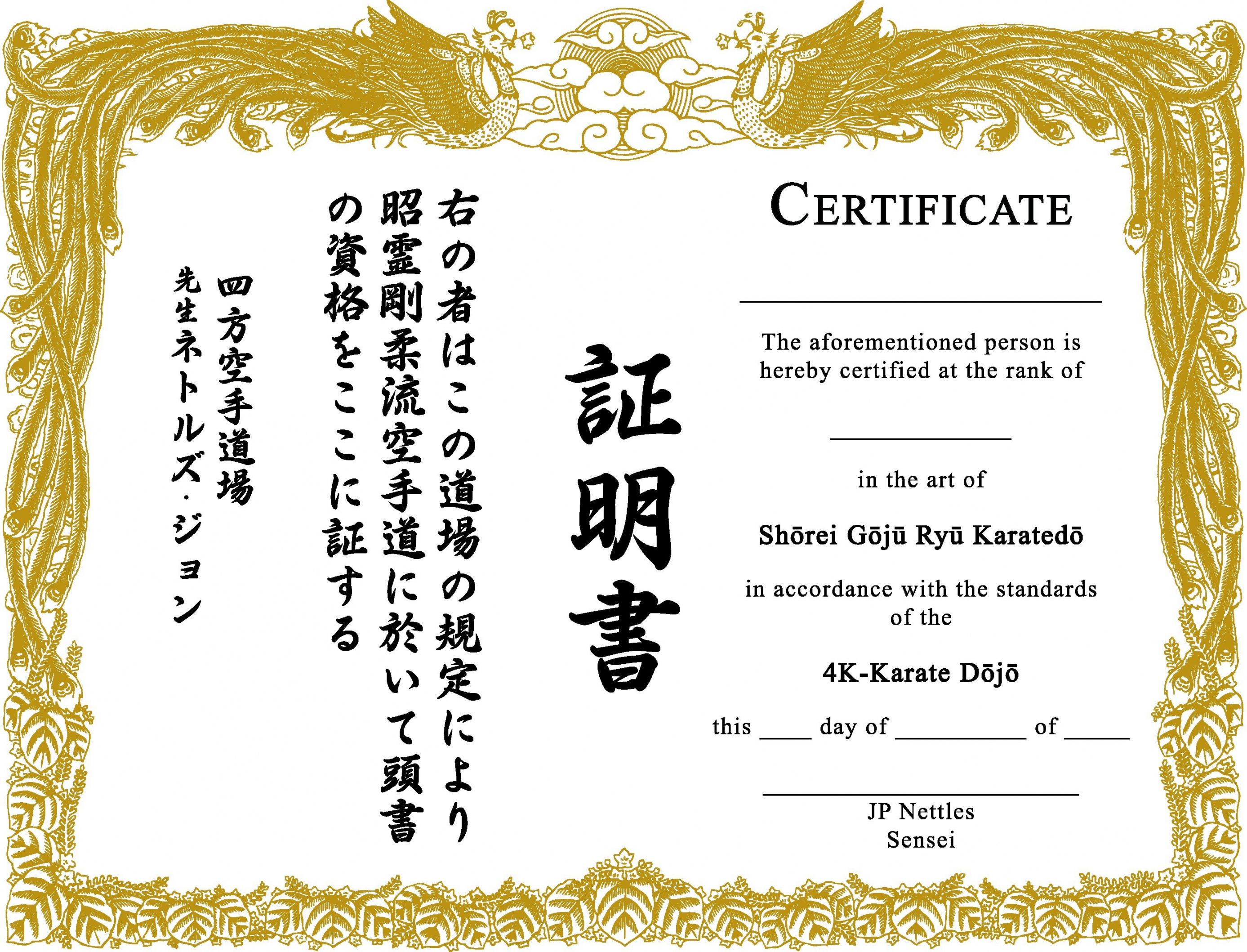 Martial Arts Black Belt Certificate Digital Download Wall Art Karate